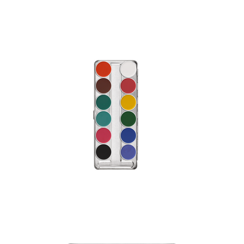 KRYOLAN AQUACOLOR PALETTE 12 COLORS