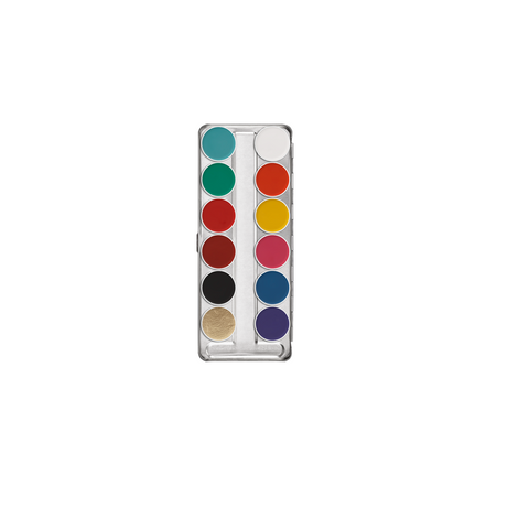 KRYOLAN AQUACOLOR PALETTE 12 COLORS