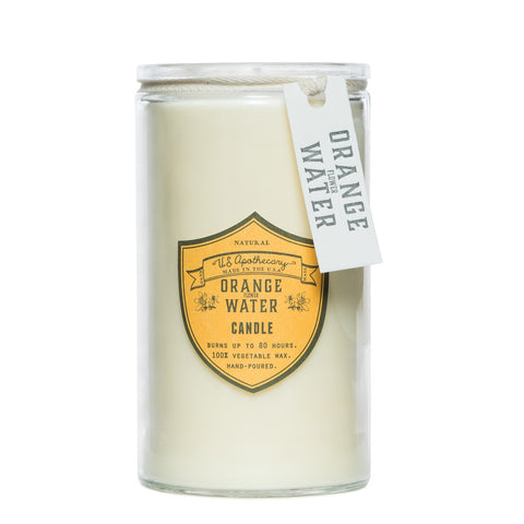 U.S. APOTHECARY ORANGE WATER NATURAL WAX CANDLE