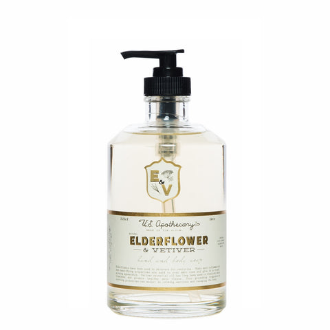 U.S. APOTHECARY ELDERFLOWER & VETIVER HAND AND BODY SOAP
