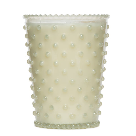 SIMPATICO NO. 42 WHITE FLOWER HOBNAIL GLASS CANDLE