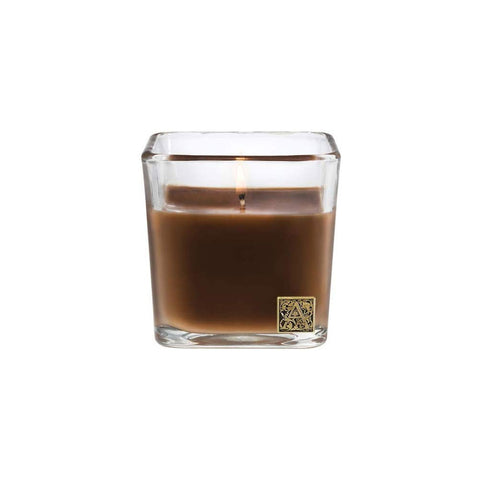 AROMATIQUE CINNAMON CIDER MEDIUM GLASS CUBE CANDLE
