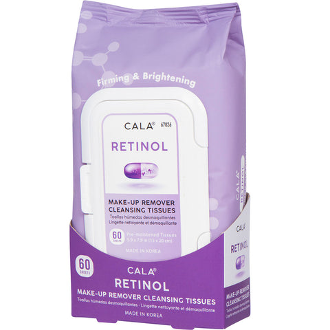 CALA MAKE-UP REMOVER CLEANSING TISSUES - RETINOL