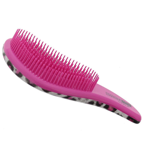 CALA TANGLE-FREE HAIR BRUSH - PINK LEOPARD