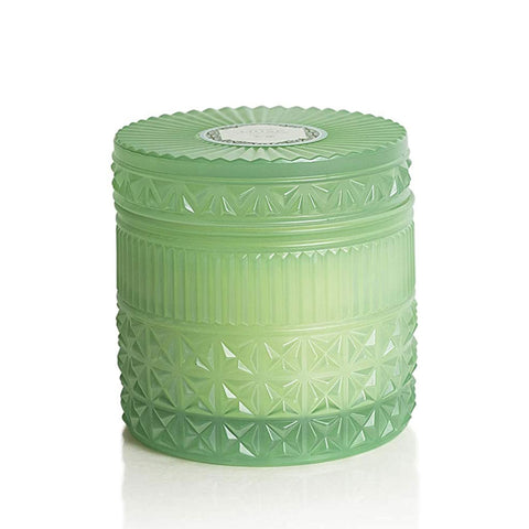 CAPRI BLUE FACETED JAR - VOLCANO
