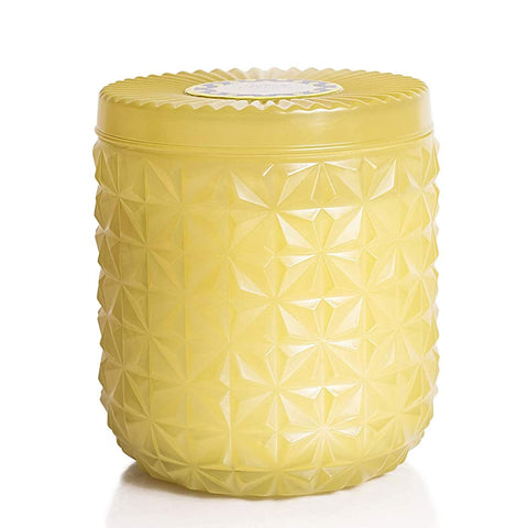 CAPRI BLUE JUMBO FACETED JAR - ALOHA ORCHID