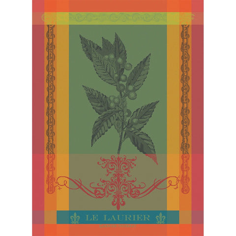GARNIER-THIEBAUT FRANCE BRIN DE LAURIER FIESTA TEA TOWEL