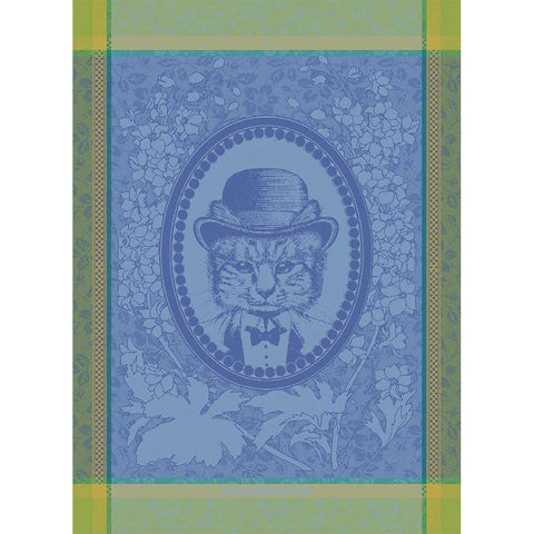 GARNIER-THIEBAUT FRANCE MONSIEUR CHAT BLEU KITCHEN TOWEL