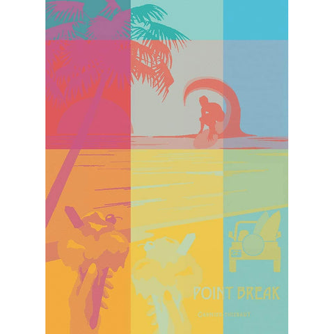 GARNIER-THIEBAUT FRANCE POINT BREAK SUNRISE TEA TOWEL
