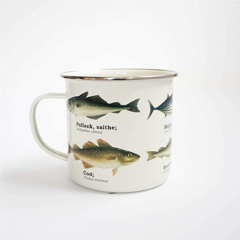 GIFT REPUBLIC MULTI FISH ENAMEL MUG