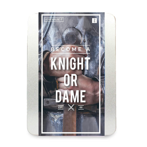 GIFT REPUBLIC PERSONALIZE IT BECOME A KNIGHT OR DAME GIFT TIN