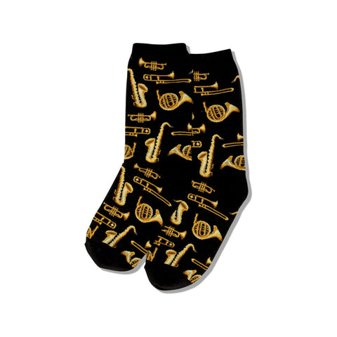 HOTSOX WOMEN'S JAZZ INSTRUMENTS CREW SOCKS
