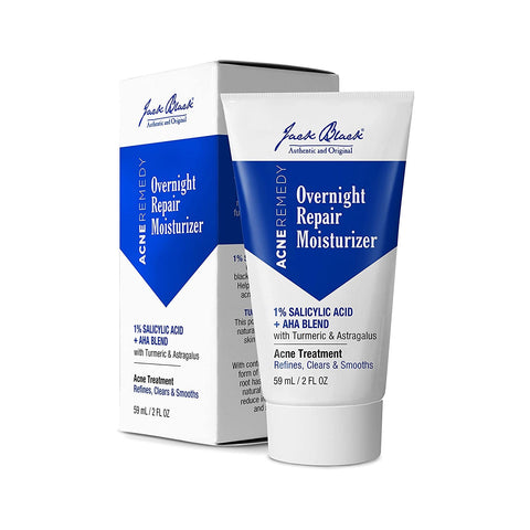 JACK BLACK OVERNIGHT REPAIR MOISTURIZER 1% SALICYLIC ACID + AHA BLEND