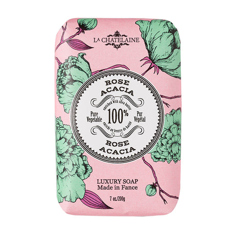 LA CHATELAINE ROSE ACACIA EXFOLIATING LUXURY SOAP