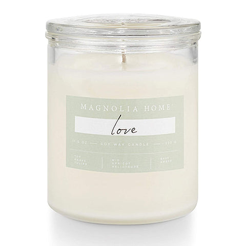 MAGNOLIA HOME LIDDED-GLASS CANDLE - LOVE