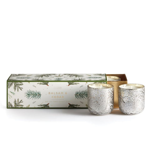 ILLUME Balsam & Cedar Mini Luxe Sanded Mercury Trio