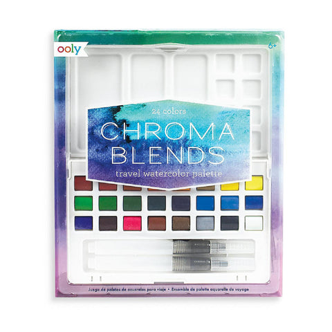 OOLY CHROMA BLENDS TRAVEL WATERCOLOR PALETTE