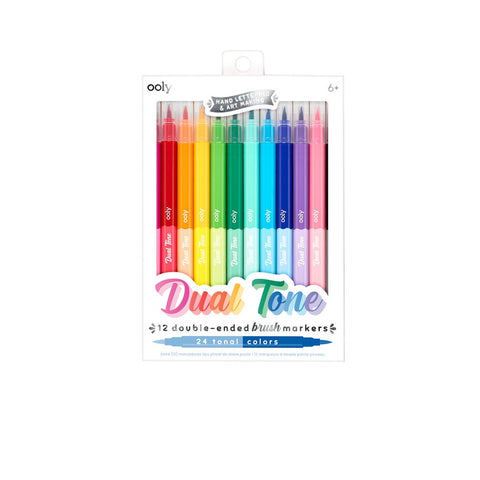 OOLY DUAL TONE DOUBLE ENDED BRUSH MARKER SET