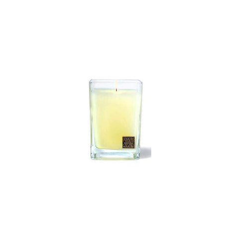 AROMATIQUE ORANGE AND EVERGREEN MEDIUM GLASS CUBE CANDLE