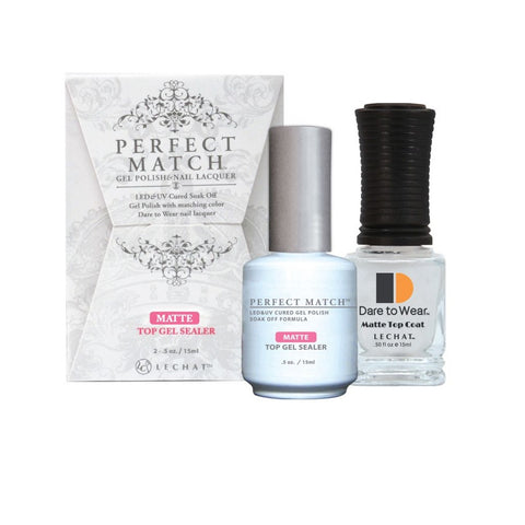LECHAT Perfect Match MATTE TOP GEL SEALER Gel Polish & Nail Lacquer