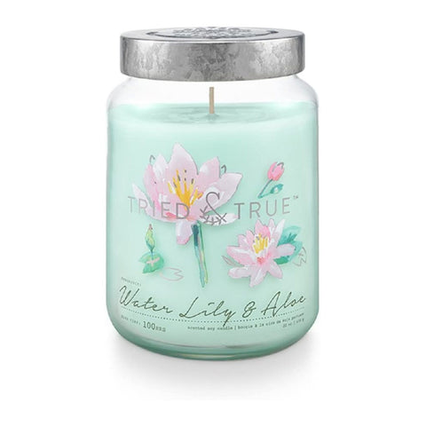 TRIED & TRUE XL JAR CANDLE - WATER LILY & ALOE