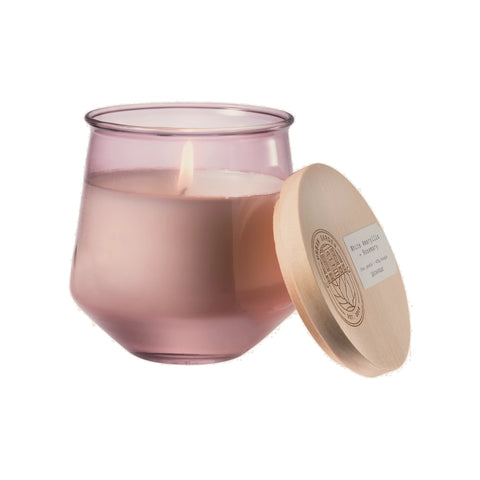 AROMATIQUE WHITE AMARYLLIS & ROSEMARY TINTED GLASS CANDLE
