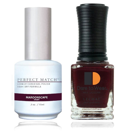 LECHAT Perfect Match MAROONSCAPE Gel Polish & Nail Lacquer