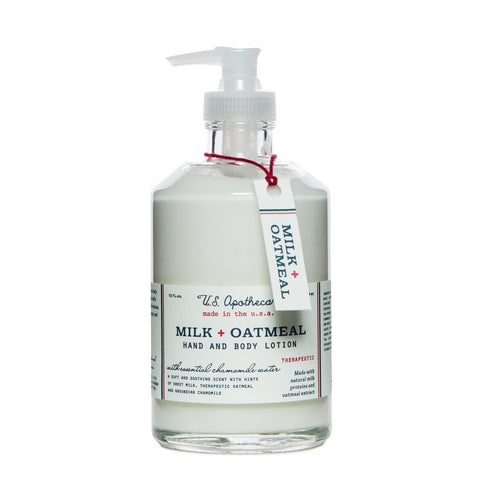 U.S. APOTHECARY MILK + OATMEAL HAND AND BODY LOTION