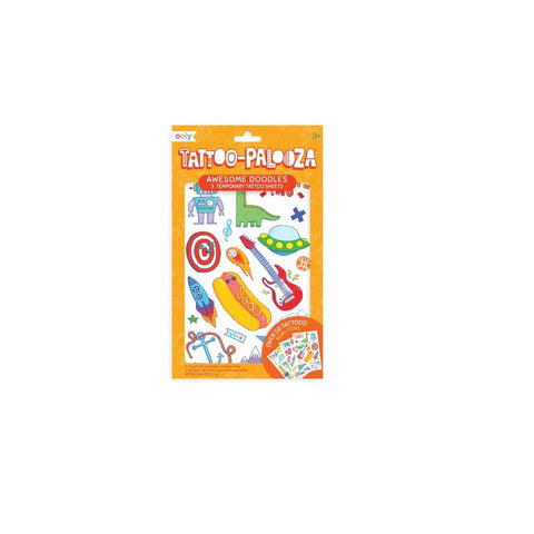 OOLY TATTOO PALOOZA TEMPORARY TATTOOS - AWESOME DOODLES TEMPORARY