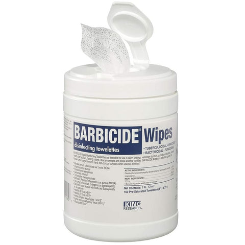 BLUE CO Barbicide Wipes, 160 Count