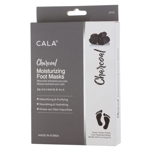 CALA MOISTURIZING FOOT MASK SOCKS - CHARCOAL