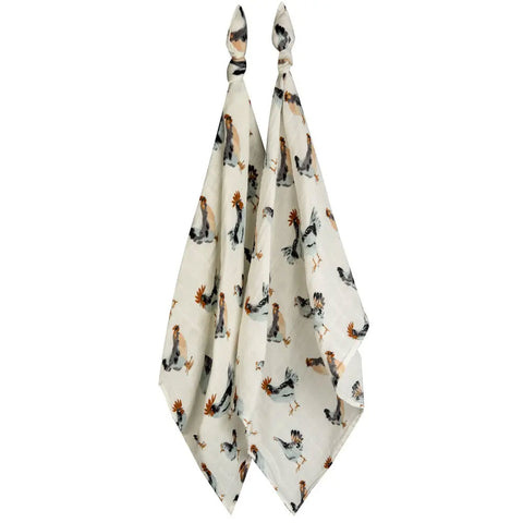 MILKBARN ORGANIC BURP CLOTH CHICKEN SET