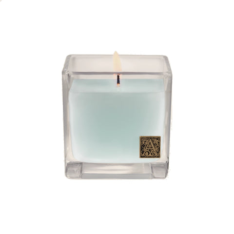 AROMATIQUE COTTON GINSENG GLASS CUBE CANDLE