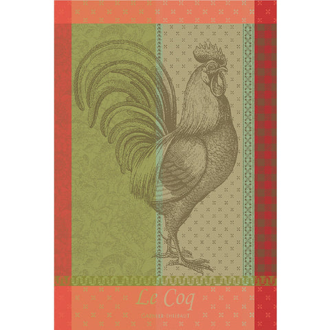 GARNIER-THIEBAUT FRANCE LE COQ VERT KITCHEN TOWEL