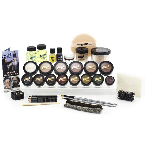 GRAFTOBIAN STUDENT THEATRICAL MAKEUP KIT DELUXE - MEDIUM