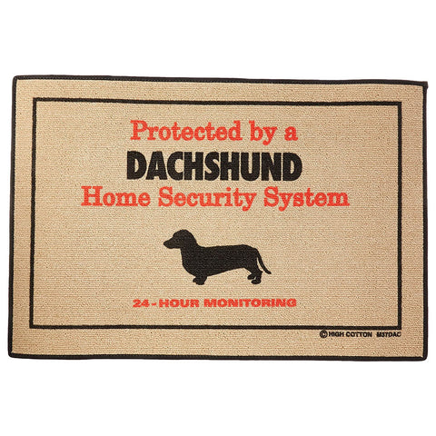 HIGH COTTON DOORMAT - DACHSHUND HOME SECURITY