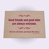 HIGH COTTON DOORMAT - GOOD FRIENDS AND GOOD WINE