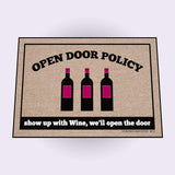 HIGH COTTON DOORMAT - OPEN DOOR POLICY WINE