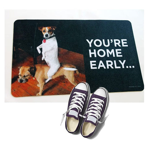HIGH COTTON DOORMAT - YOU'RE HOME EARLY