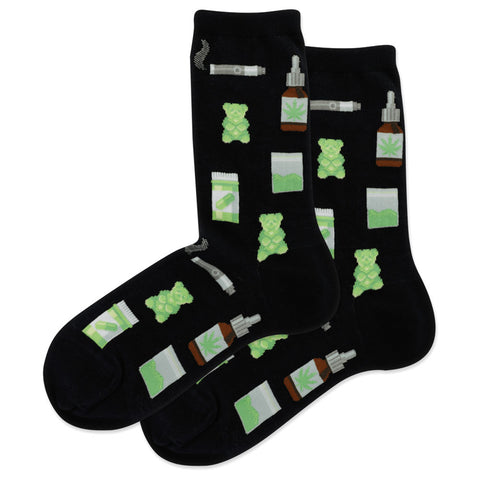 HOTSOX WOMEN'S 420 WEED CREW SOCKS