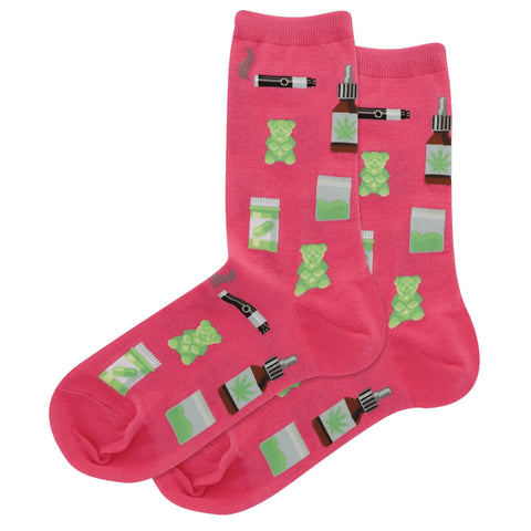 HOTSOX WOMEN'S 420 WEED CREW SOCKS
