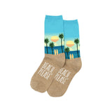 HOTSOX WOMEN'S BEACH PLEASE CREW SOCKS