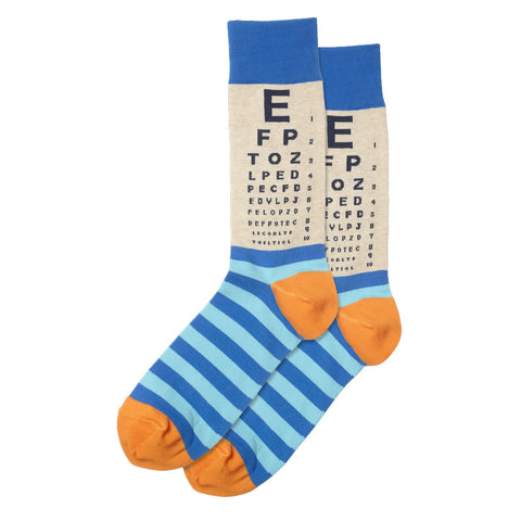 HOTSOX WOMEN'S EYE CHART CREW SOCKS