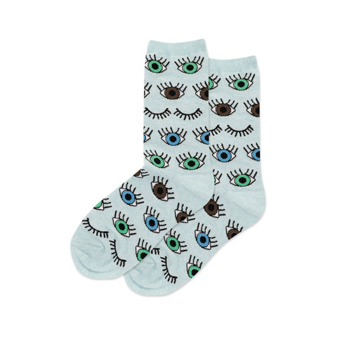 HOTSOX WOMEN'S EYES CREW SOCKS