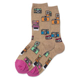 HOTSOX WOMEN'S VINTAGE CAMERAS CREW SOCKS