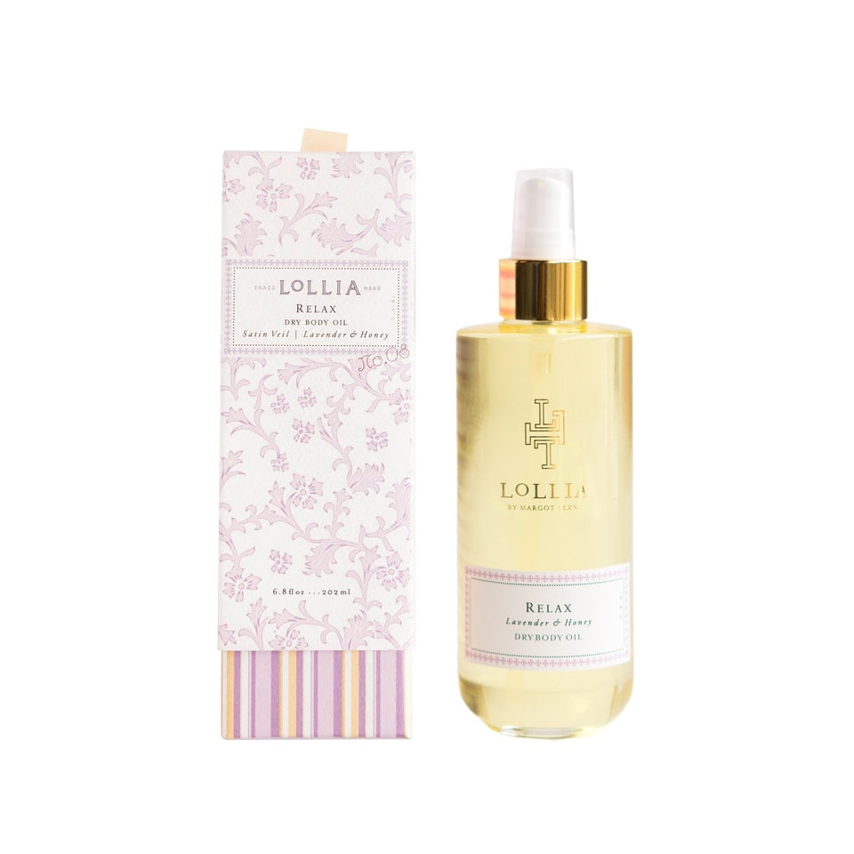 lollia relax 08 lavender honey dry body oil