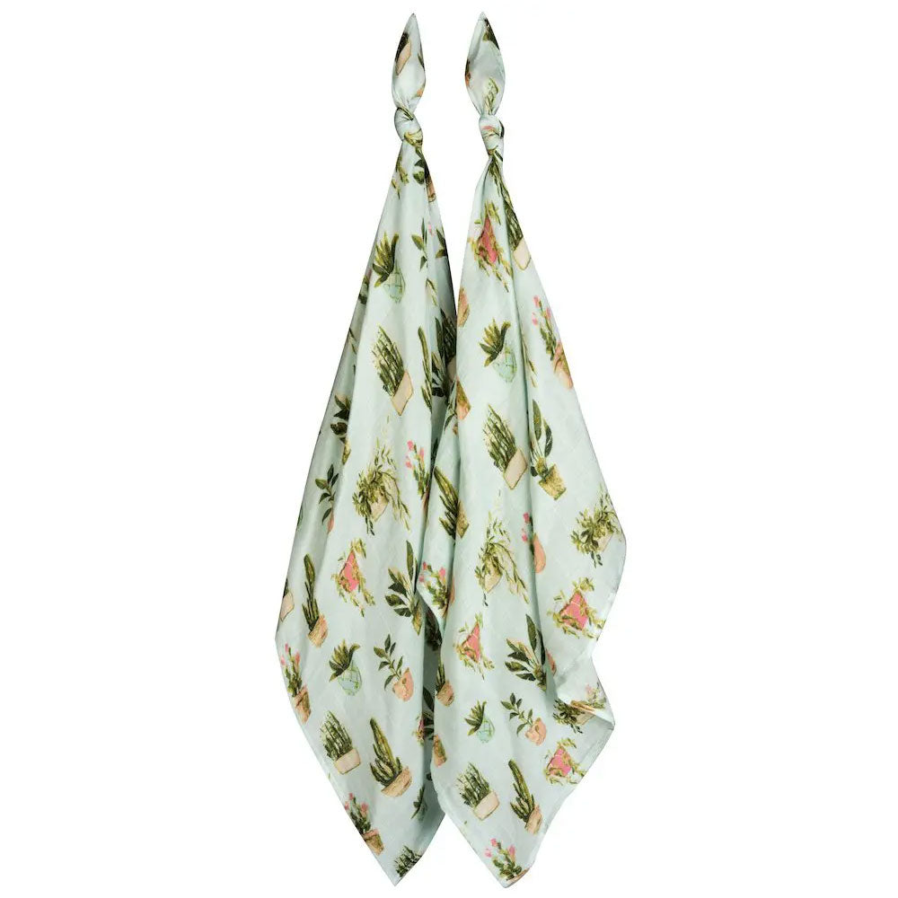 MILKBARN BAMBOO BURP CLOTH POTTED PLANTS SET Glamkraze