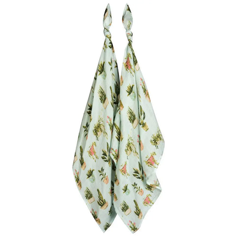MILKBARN BAMBOO BURP CLOTH POTTED PLANTS SET