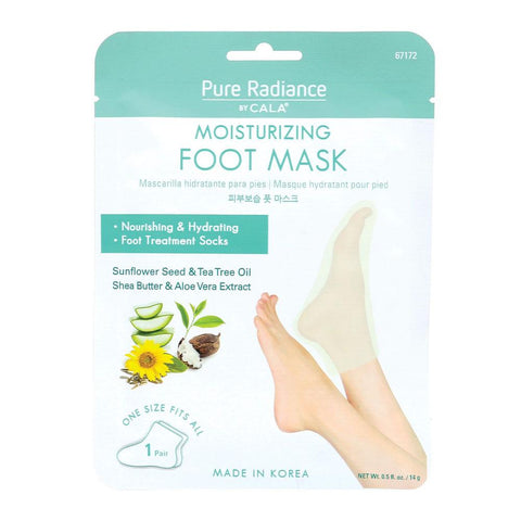 CALA MOISTURIZING FOOT MASK SOCKS - SUNFLOWER SEED &TEA TREE OIL SHEA BUTTER &ALOE VERA EXTRACT