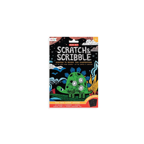 OOLY MINI SCRATCH & SCRIBBLE ART KIT: DINOSAUR DAYS